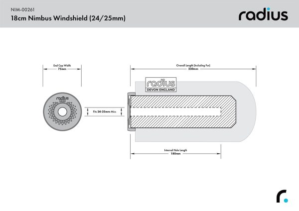 Radius Windshields - 18cm Nimbus Windshield (24 25) (NIM-00261) Cheap