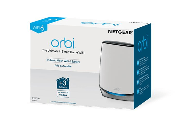 NETGEAR Orbi Ultra-Performance Tri-Band WiFi 6 Add-on Satellite (RBS850-100EUS) Sale